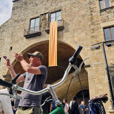 Barcelona Fiets Merijn Catalaanse0 Vlag